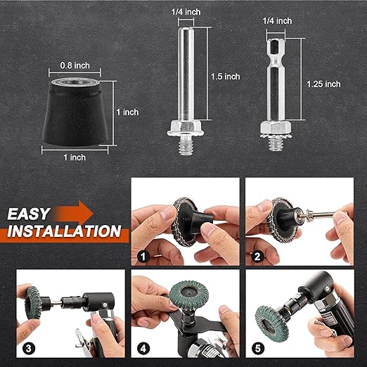 10PCS 60 Grit Curved Flap Disc 2 Inch Roll Lock Quick Change Sanding Discs 1pcs 1/4" Holder Surface Grinding Disc for Die Grinder Metal Surface Grind Burr Finish Weld Rust Paint Removal