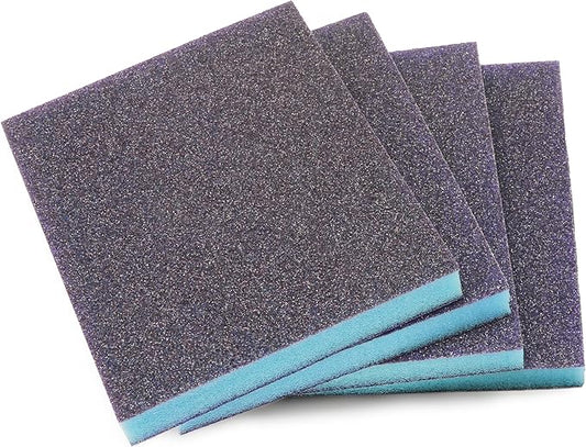 4Pcs 60 Grit Sanding Sponge, Jamiikury Coarse Sanding Blocks Washable and Reusable, Wet Dry Sandpaper Sponge for Wood Metal Furniture Paint and Drywall