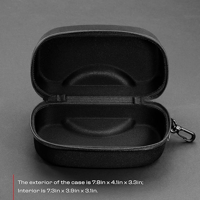 NoCry Protective Goggle Case; Fits Most Goggles; Semi Hard, Water Resistant and Shockproof Outer Shell; Reinforced Zipper; Belt Clip; Designed to Fit All Safety Goggles; Black
