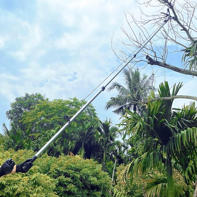 Tree Trimmer Pole Saw 4.9-13FT, Tree Pruner Extendable, Long Handle Pruning Shears, Tree Clippers, Branch Cutters, Telescoping Loppers