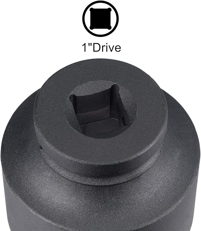 uxcell 1-Inch Drive 80mm 12-Point Impact Socket, CR-MO Steel 100mm Length, Standard Metric Sizes