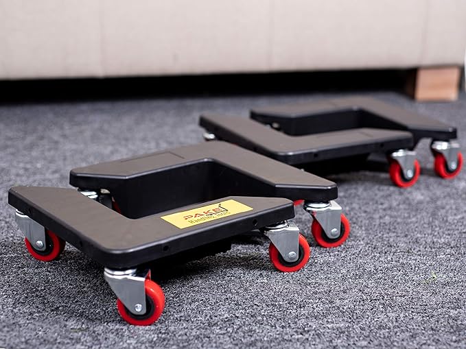 Furniture Corner Mover 3 Wheel Dolly- Low Profile Wheel Dollies Set of 4-880 lb. Load Capacity