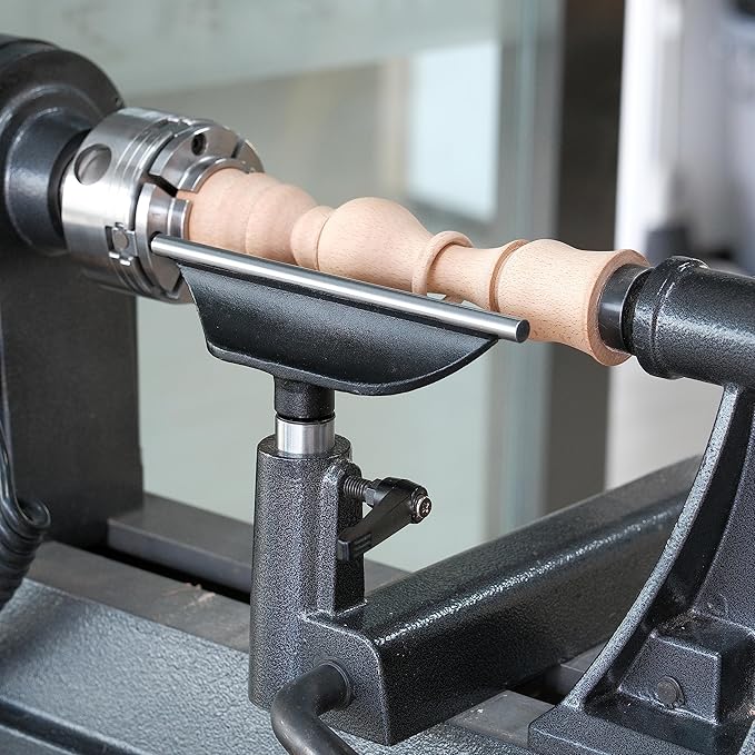 8" Tool Rest with 1" Diameter 4" Total Length Post, Woodlathe Heavy Duty Round Bar Straight Tool Rest.