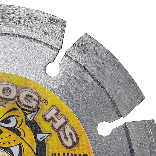 Delta Diamond Mad Dog HS 5 Inch Segmented Diamond Blade, .085 X 7/8"-5/8" Arbor, Premium, Wet/Dry, Laser-Welded, General Purpose Cutting Concrete, Masonry, Stone (5")