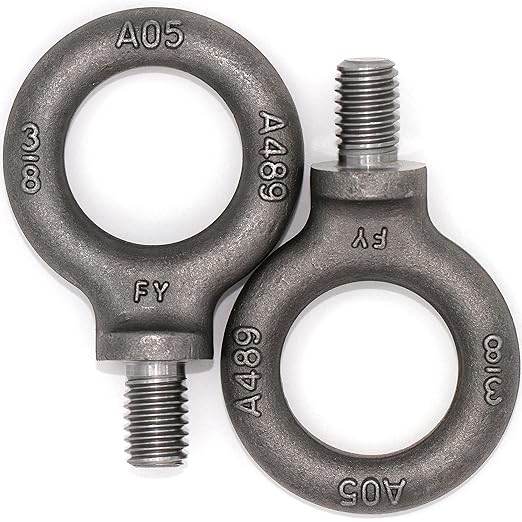 2 Pcs Lifting Shoulder Eye Bolts 3/8"-16 X 5/8"