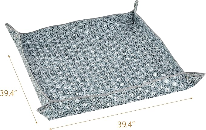 Heavy-Duty Waterproof ??Indoor Plant Transplanting & Mess Control Mat, Thick Succulent Potting Tray for Soil Change, Spill-Proof Gardening & Pet Grooming Mat (L - 39.4" X 39.4")