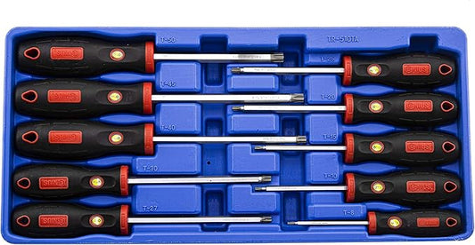 Genius Tools TR-510TA Tamperproof Star Screwdriver (10 Piece)
