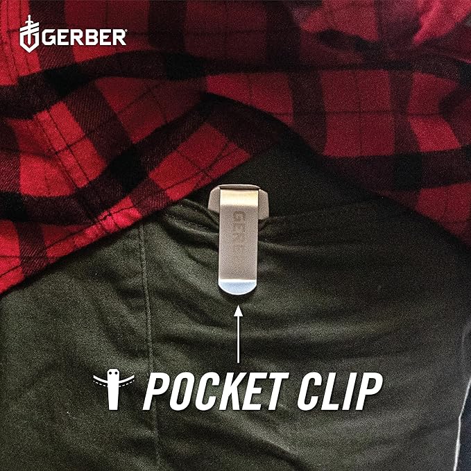 Gerber Gear EAB Pocket Razor Knife with Money Clip - EDC Gear Folding Stainless Steel Utility Knife with Box Cutter Blade for Everyday Carry