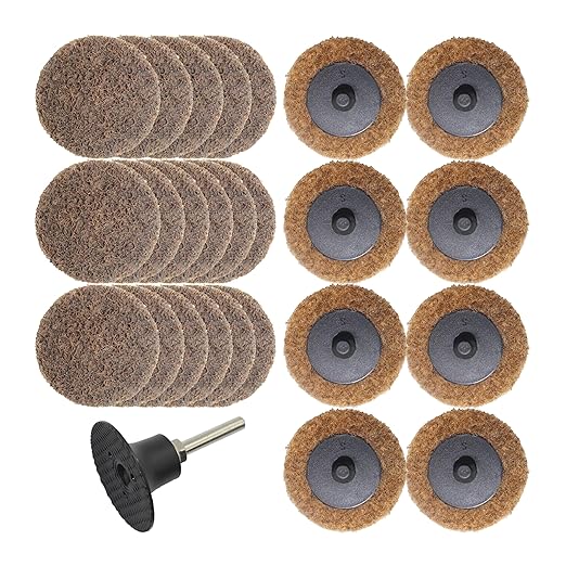 Merryland Surface Conditioning Disc 2 inch for Die Grinder, 2inch Coarse Quick Change Disc 25 Pack with 1/4 Inch Shank, Sanding Disc Nylon Non-Woven Disc Paint Rust Metal Steel Iron, DGTAA27C1