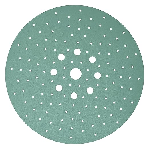 Serious Grit - 225mm 9-Hole 100 Grit Drywall Sanding Discs - Fits Festool Planex LHS 225 Sanders - Heavy-Duty Hook & Loop Film Abrasives - Dust-Free Multi-Hole Drywall Sander Sandpaper - 25 Pack