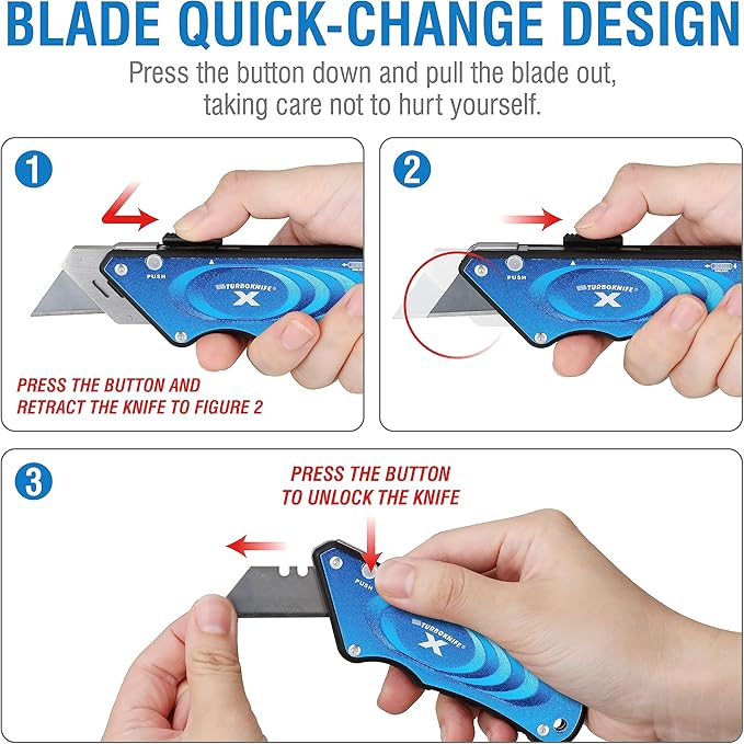 Olympia Tools Turboknife X Utility Knife 33-134, Blue