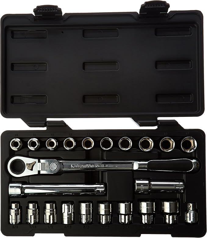 GEARWRENCH 23 Piece 3/8" Drive Pass-Thru??6 Point Standard SAE/Metric Mechanics Tool Set | 893823