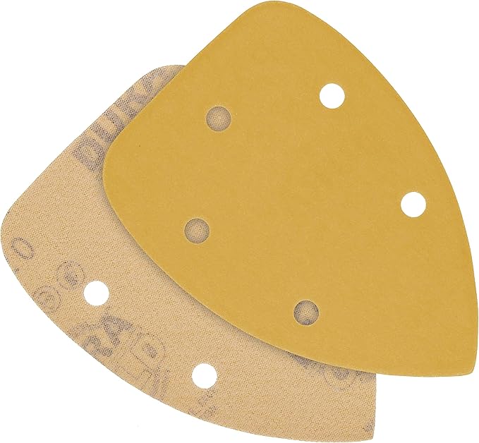 Dura-Gold Premium Mouse Detail Sander Sandpaper Sanding Sheets - 3000 Grit (Box of 18) - 5 Hole Pattern Hook & Loop Triangle Mouse Discs - Woodworking Wood Crafting, Automotive Color Sanding Polishing