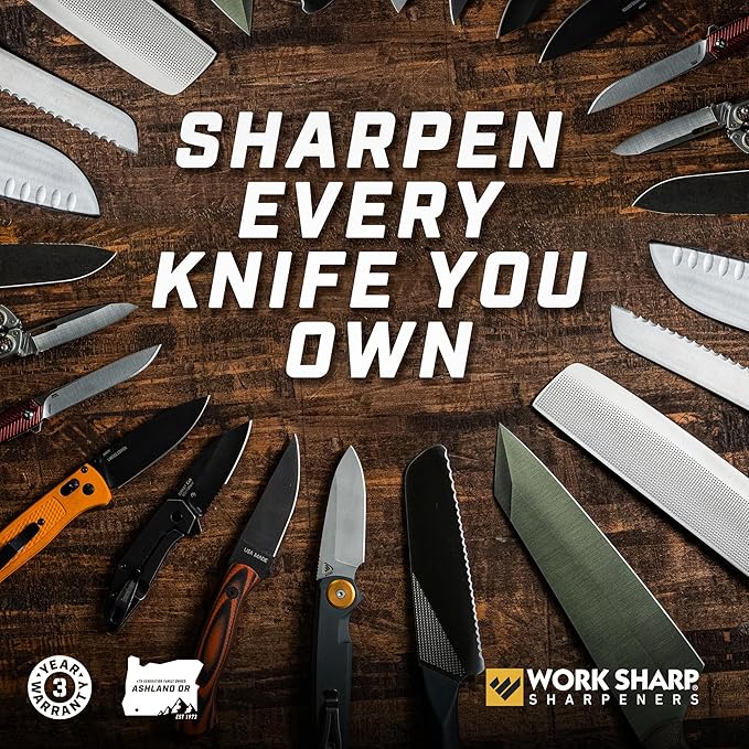 Work Sharp Guided Field Sharpener Elite with case, Travel Knife Sharpener Tool