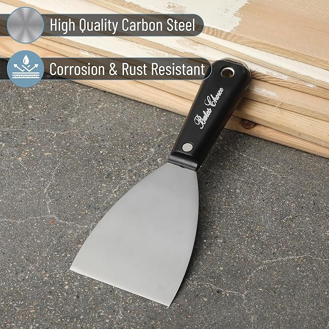 Bates 3 Inch Flexible Metal Putty Knife - Drywall Spackle Knife, Paint Scraper, Wall Scraper