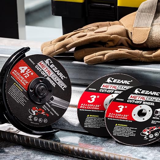 EZARC Cut Off Wheels 25 Pack, 3??x 1/16??x 3/8??Cutting Wheel, Metal & Stainless Steel Cutting Disc for Die Grinder