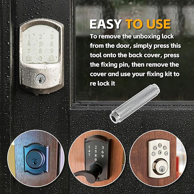 Lock Monkey Hollow Stainless Steel Lock Cylinder Cap Removal Tool for Maintenance Of Locks and Lock Rekeying, Maintenance, Installation竊똃isassembly