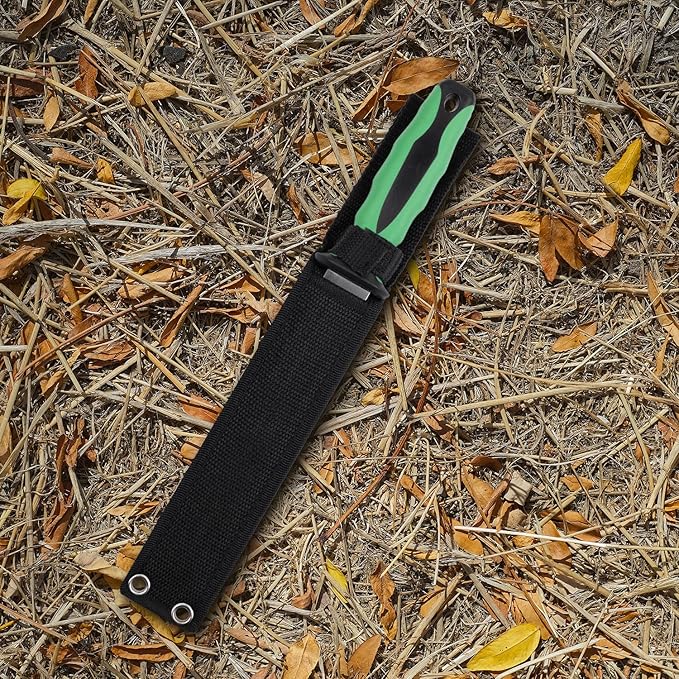Insulation Knife - Sod Cutter Knife: stainless steel 7.87-Inch sharp blade, double side utility Lawn Repair Saw with Nylon Sheath (new green)