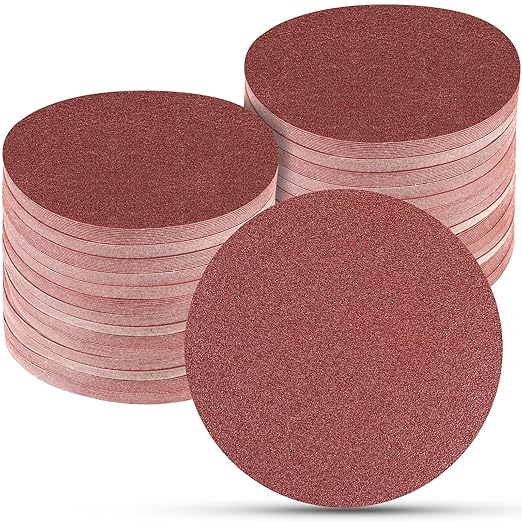 100 PCS 6 Inch Sanding Discs 40 Grit Hook and Loop Sandpaper, Round Orbital Sand Paper Discs for Sander