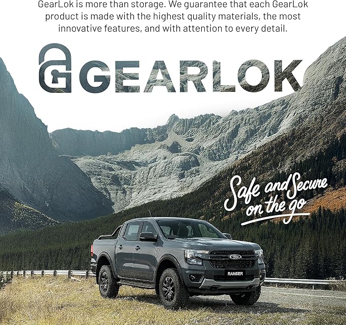 GearLok UnderSeat Truck Locker ??Secure Under Seat Storage for Chevy/GMC Crew Cab Trucks ??Lockable Truck Organizers and Storage for Tools, Ammo and Equipment (Fits 40"x13"x4" Interior)