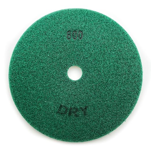 7" High Performance Dry Stone/Concrete Polishing Pads, 2.2mm Segment Height, Turbo Style, 800 Grit