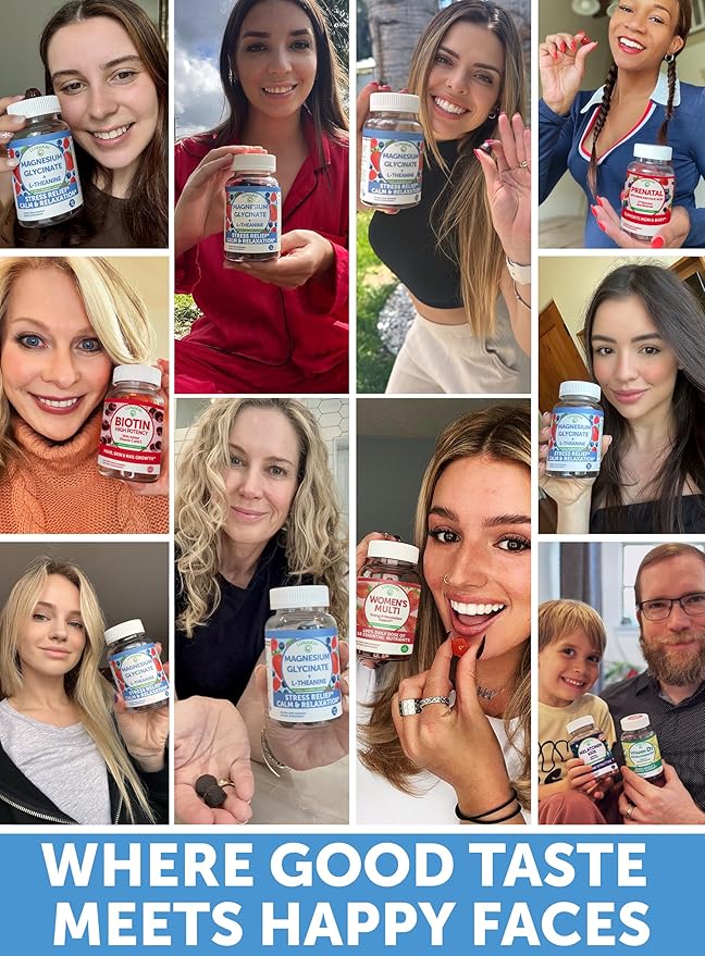 Lunakai USA Made Magnesium Glycinate Gummies 426mg with L-Theanine ??Calm, Sleep, Stress Relief for Adults & Kids, Non-GMO, Vegan - 6 Pack