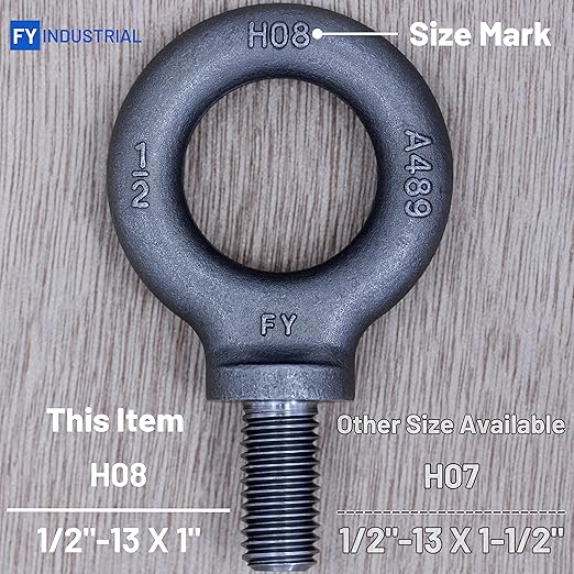 2 Pcs Lifting Shoulder Eye Bolts 1/2"