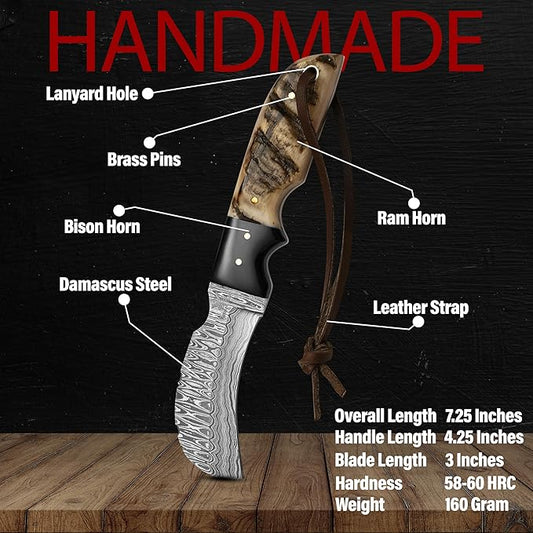 Handmade 1095 Steel Lineman’s Hawkbill knife with Leather sheath, Heavy Duty Utility Knife blade Electrician Wire Skinning knife for professional.
