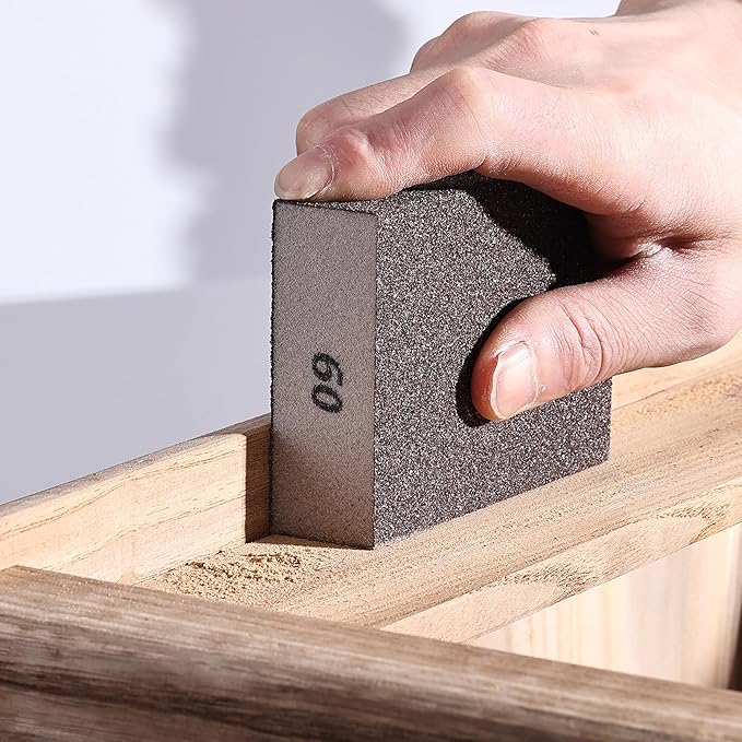 Bates- Sanding Sponge, 8 pcs, 60 Grit, Washable and Reusable, Sandpaper Block, Sanding Blocks for Wood, Sanding Pad, Drywall Sanding Block, Drywall Sanding Sponge