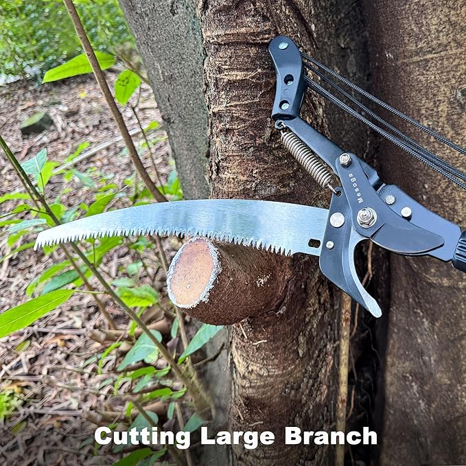 Tree Trimmer Pole Saw 4.9-13FT, Tree Pruner Extendable, Long Handle Pruning Shears, Tree Clippers, Branch Cutters, Telescoping Loppers