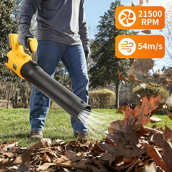 Cordless Leaf Blower - 1500W Brushless,120MPH Speed/750CFM Volume.Compatible with Dewalt 20V Max Battery (Battery Not Included) for Lawn, Garden & Driveway Cleaning