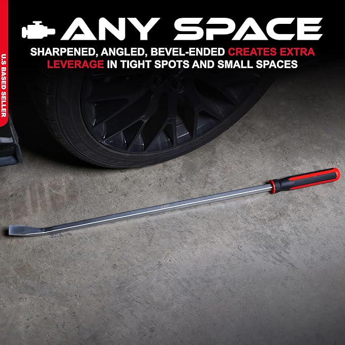 ABN Jumbo Pry Bar Tool ??36in Large Breaker Crowbar with Oversized Mechanics Handle for Heavy-Duty Automotive Prying