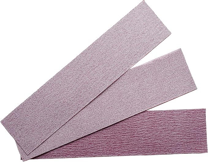 Du-Bro Kwik Sand Lightweight Aluminum Hand Sander Sanding Block with Comfortable Ergonomic Grip, Includes 3-Pack Precut Self-Adhesive Sandpaper (1 Each of 80, 150, and 220 grit), 11 Inch,Silver
