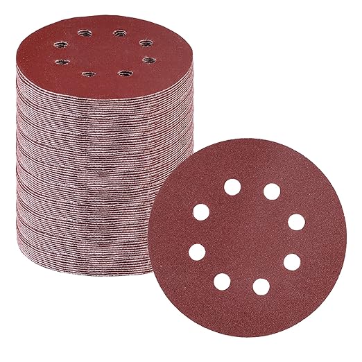 WORKPRO 150-Piece 80 Grit Sanding Discs - 5-Inch 8-Hole Hook and Loop Sandpaper for Random Orbital Sander (Not for Oscillating Tools or Mouse Sander)