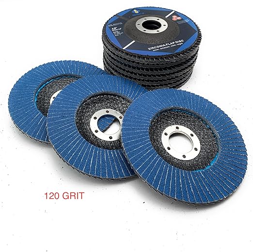 SIGNI Premium Zirconia Flap Discs 10-Pack (4.5 inch T27 120#)