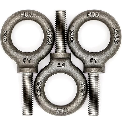 3 Pcs Lifting Shoulder Eye Bolts 3/8"-16 X 1-1/4"