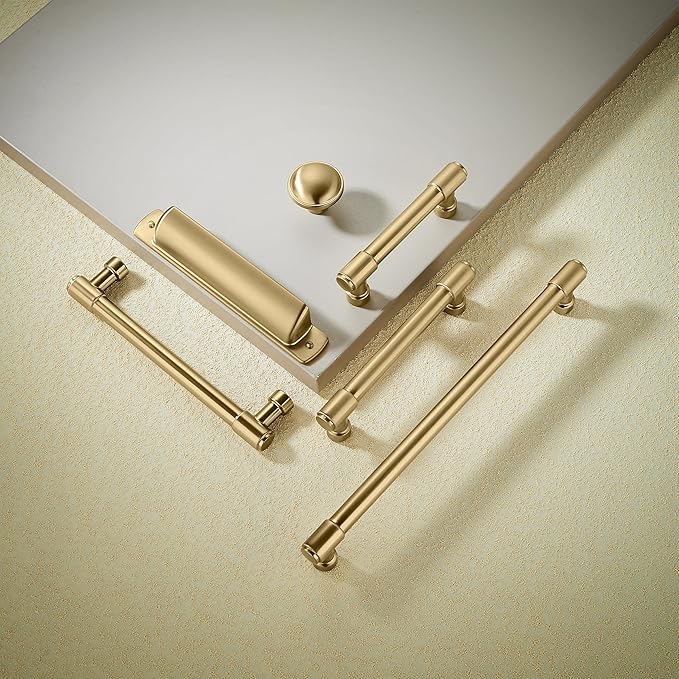 khtumeware 5 Pack 8 Inch(203mm) Champagne Bronze Kitchen Cabinet Pulls, Cabinet Handles Kitchen Cabinet Hardware for Cupboard Drawer Handles Dresser Pulls