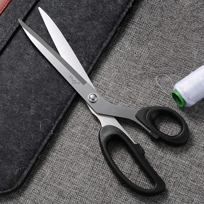 Mr.do Fabric Scissors 10 inch Sewing Scissors All Purpose Sharp Heavy Duty Fabric Scissors for Cutting Clothes Leather Classic Stainless Steel Professional Fabric Shears for Tailor Office Home