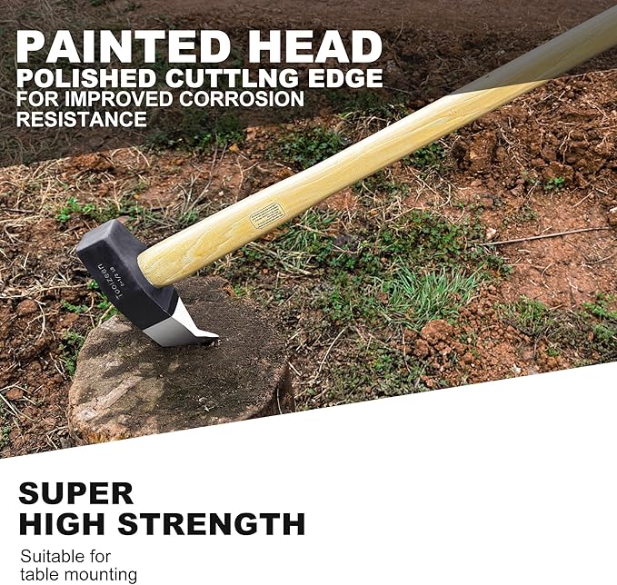 Splitting Maul- Wood Splitter Maul 6 1/2 lbs Head- Heavy Duty Wood Splitter Axe with 36" ergonomics Hickory Handle for Hardwood竊똂ampfires竊똅irewood(36inch Splitting Maul)