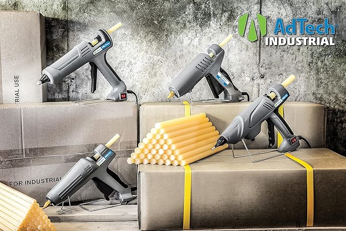 AdTech Industrial Strength Full Size High-Output Hot Melt Glue Gun ??Professional Grade Hot Glue Gun for Carpentry, Repairs & Remodeling, Grey, 200 watts - 189