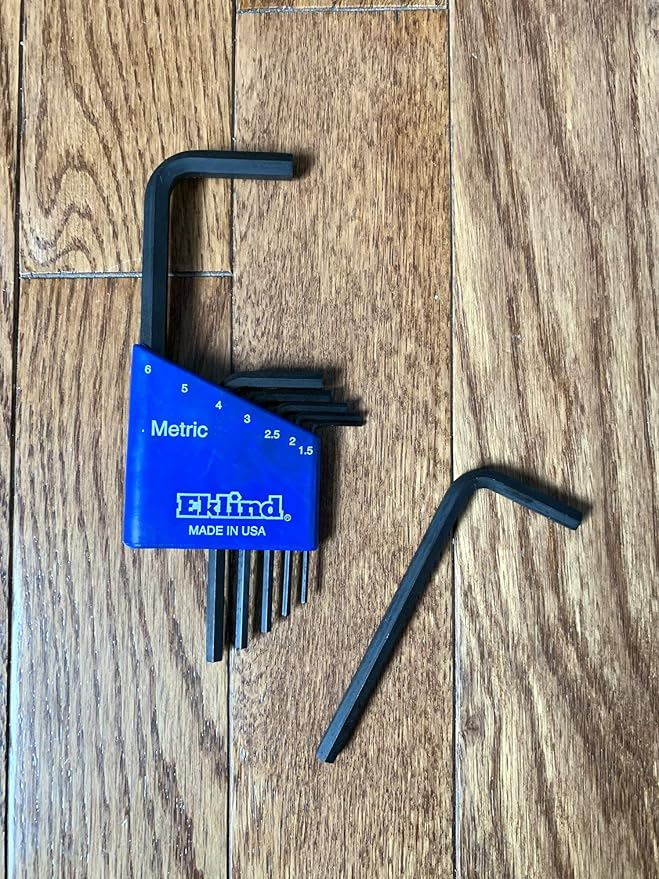 EKLIND 10507 Hex-L Key allen wrench - 7pc set Metric MM sizes 1.5-6 Short series