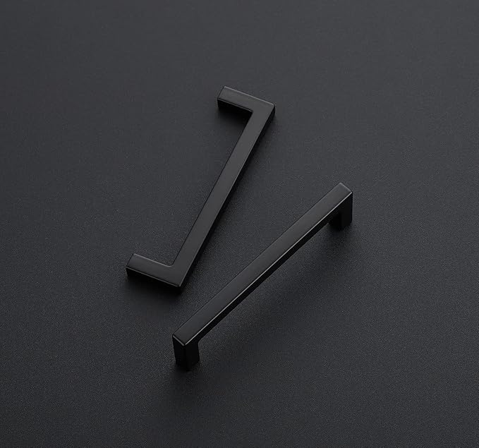 Ravinte 30 Pack Solid 4 Inch Center to Center Slim Square Bar Drawer Handles Kitchen Cabinet Handles Black Drawer Pulls Kitchen Cabinet Hardware Handles Matte Black Cabinet Pulls
