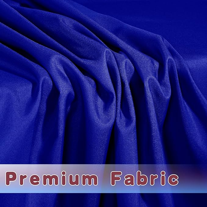 HolidayIdeas Royal Blue Fitted Table Clothes - 72 x 30 Inch - 4 Pack Rectangle Table Covers Polyester Fabric Tablecloths for Parties, Holiday Dinner, Trade Show