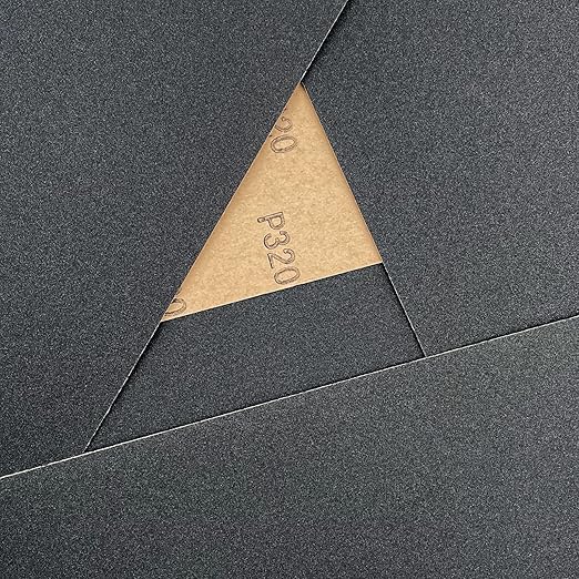 9 x 11 Inch 15pcs Wet Dry Sandpaper, 320 Grit Waterproof Abrasive Sand Paper, Silicon Carbide Sandpaper Sheets for Metal Wood, Auto Polishing