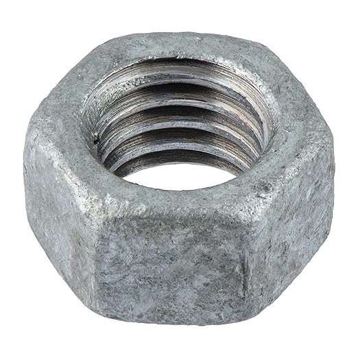 3/8"-16 (25 Pack) Galvanized Grade 2 Hex Nuts, Coarse Thread, Hot Dip Galvanized, Industrial/Commercial Grade ASME B18.2.2 by Makers Bolt
