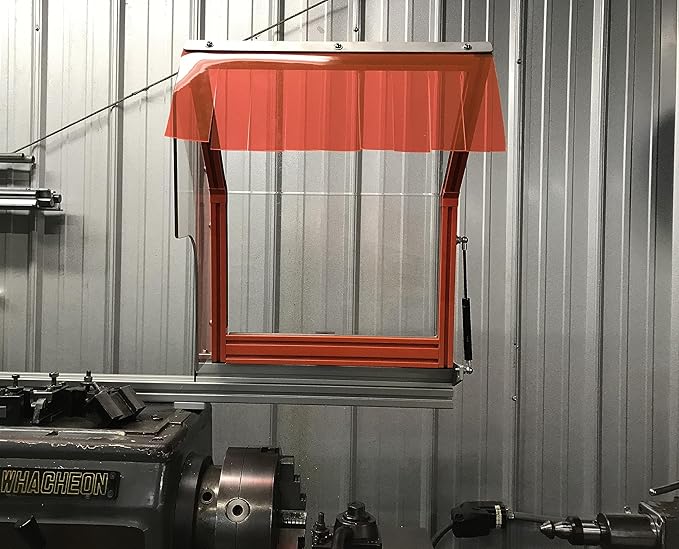 18" Wide Hinged Interlocked Lathe Guard. Fits machines with up to 12" Chuck Diameters. Interlocked Model. Part # LG-TR3-18-SK1 by ATS MACHINE SAFETY SOLUTIONS