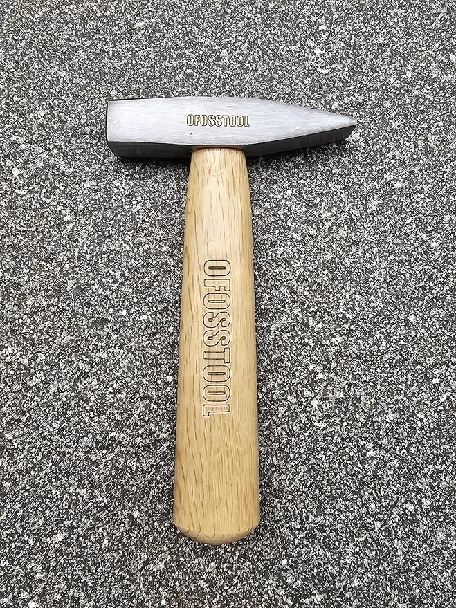 Engineers Hammer with Wood Handle and Alloy Steel Head, 11 OZ Mini Cross Peen Hammer for Woodworking & DIY