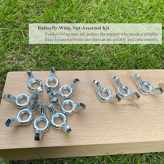 20 PCS 3/8-16 Inch Wingnuts, Quality Carbon Steel Wing Nuts Zinc Plated Fasteners Parts Butterfly Nut, Hand Twist Tighten Hardware Nuts Butterfly Wing-Nut 3/8-16??Assorted Kit