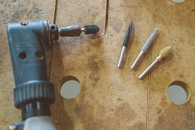 Kutzall Original Flame Rotary Burr, 1⁄8" Shaft, Fine - Wood Carving Bit for Dremel, Foredom, DeWalt, Milwaukee. Abrasive Tungsten Carbide, 1⁄4" (6.3mm) Dia. X 1⁄2" (12.7mm) Length, FL-14-EG