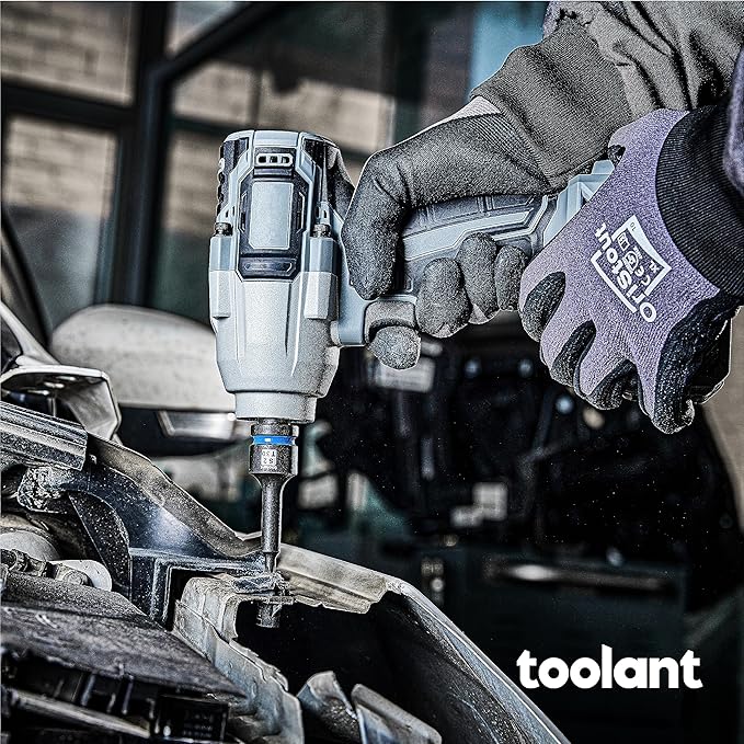 toolant Impact Torx Bit Socket Set 8pcs(T30-T70),1/2" S2 Steel Air Drive Star Sockets, High Impact Bits,Professional Mechanic & Automotive Repair Socket Set